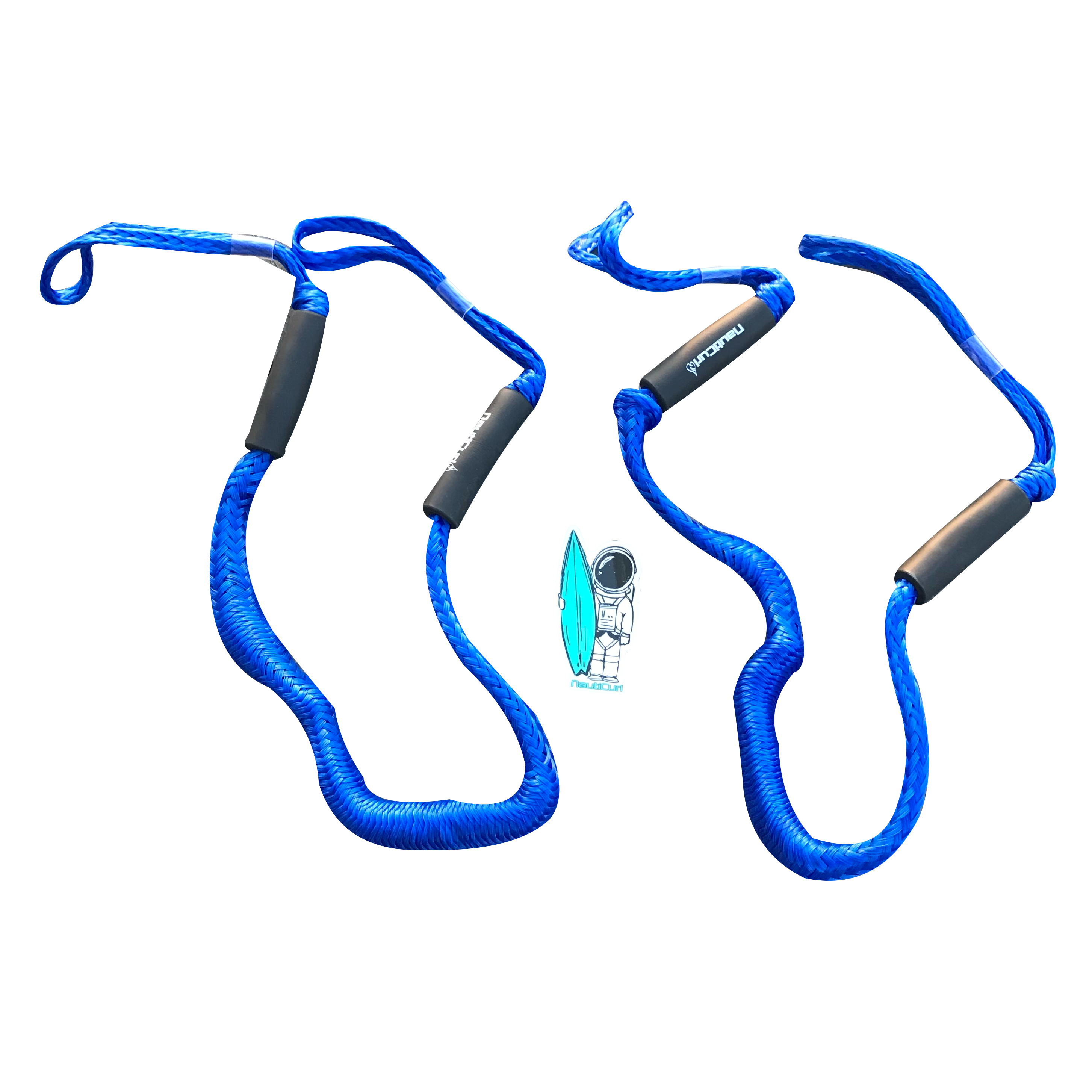 NautiCurl Bungee Boat Ropes - Shock Absorbing (2 Ropes)
