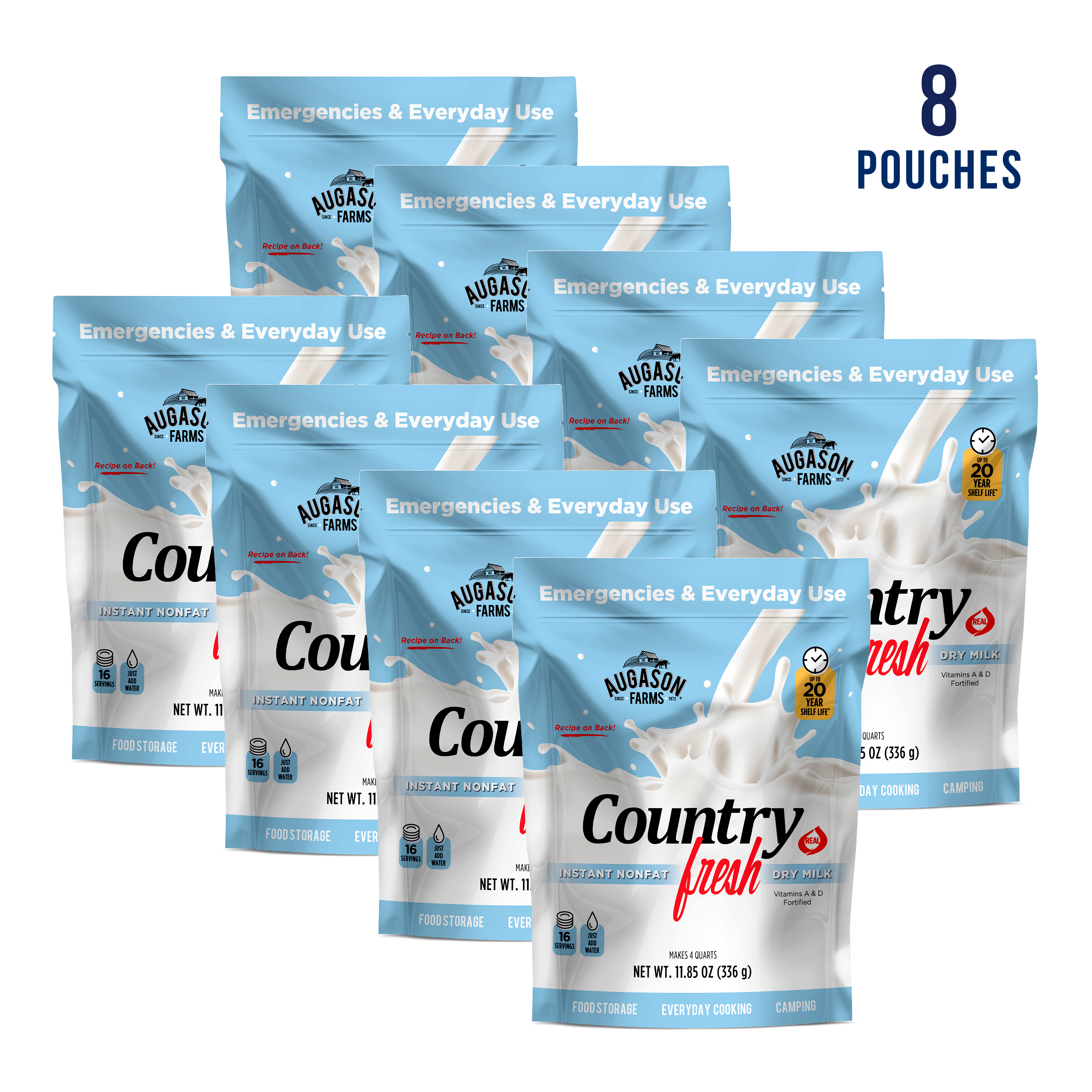 Country Fresh Instant Nonfat Dry Milk Pouch, 16 Servings