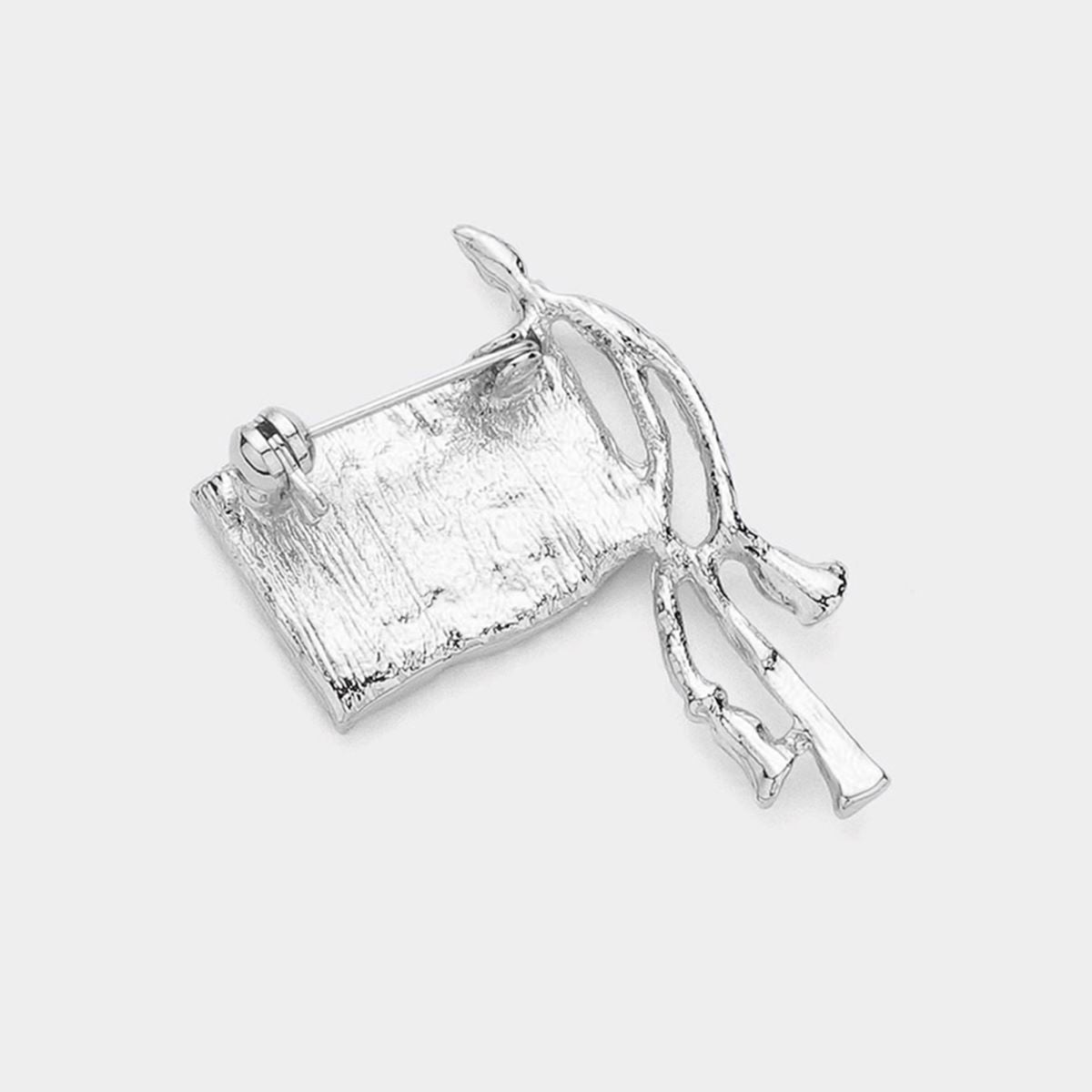 Crystal Pave American USA Flag Pin Brooch