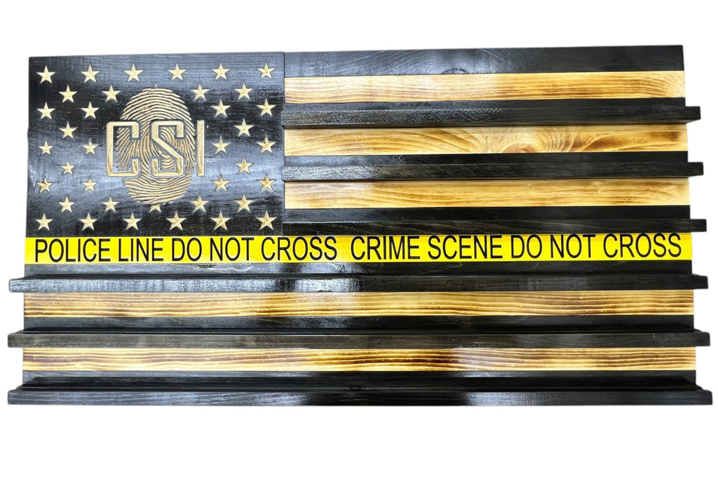 Custom Challenge Coin Display American Flag with Engraved Badge and Personalization