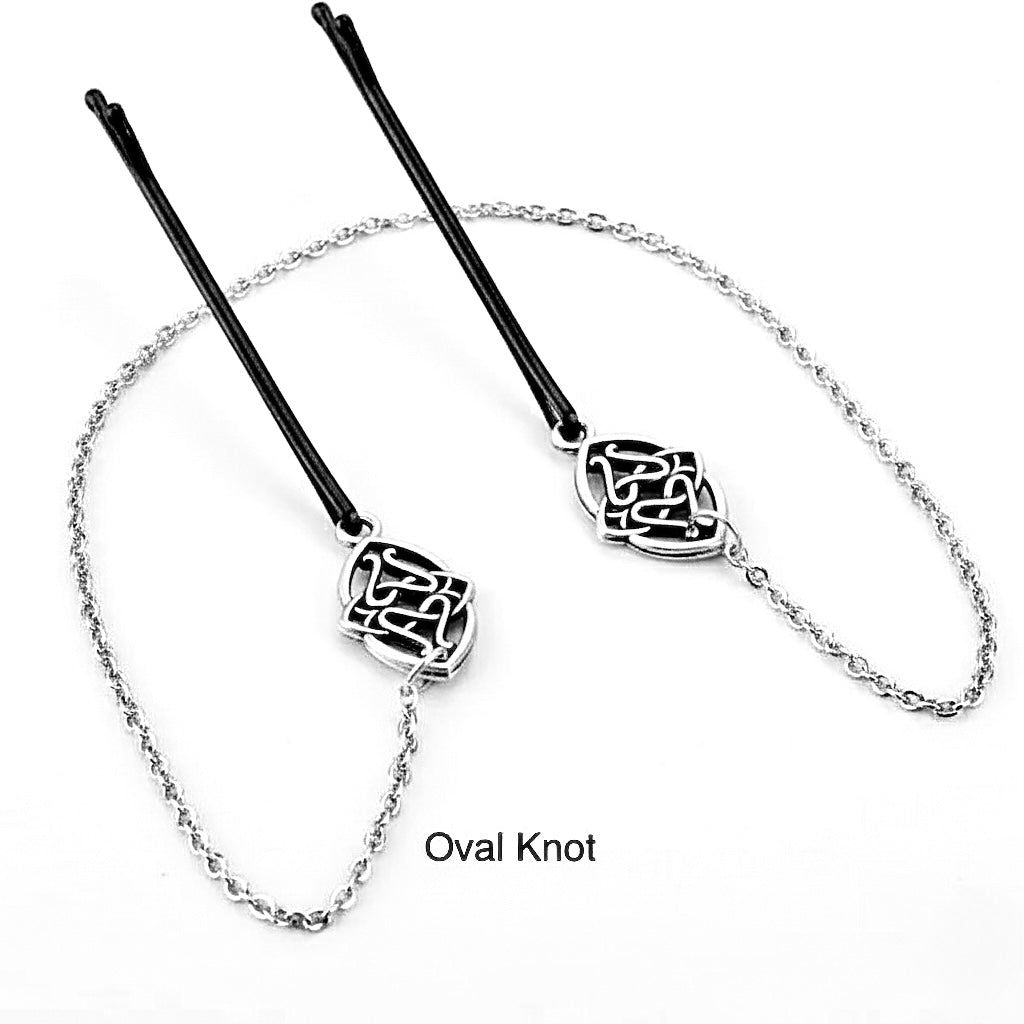 Vintage viking Irish hair pins celtic hair clip accessories jewelry for long hair Celtic knot hair pullback silver clip hair accessories