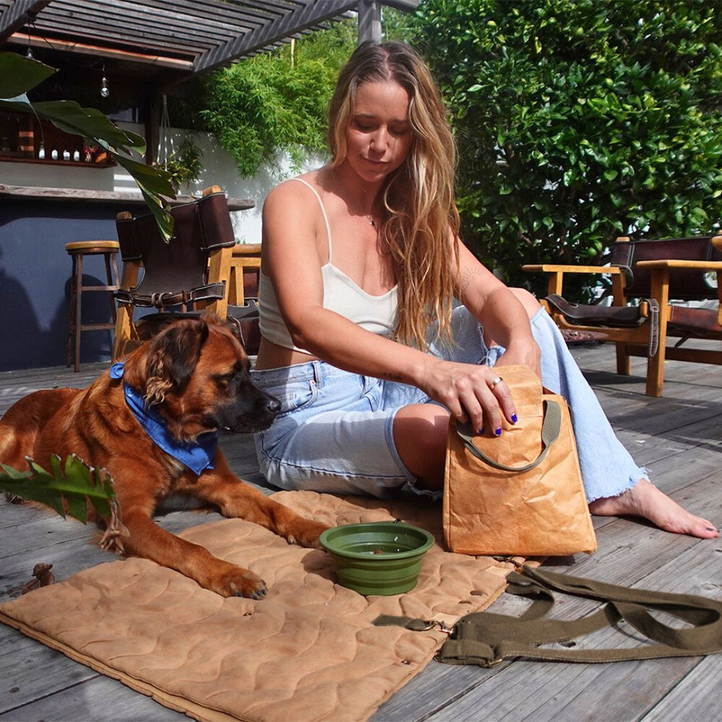 Trekk Convertible Travel Mat - Portable Canvas Bed for Dogs & Humans | Camping, Concerts, Picnics