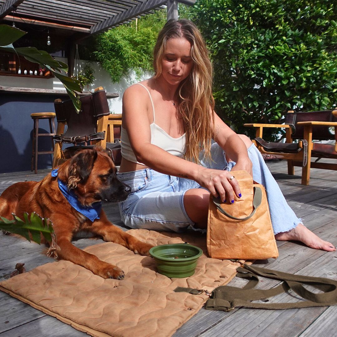 Trekk Convertible Travel Mat - Portable Canvas Bed for Dogs & Humans | Camping, Concerts, Picnics