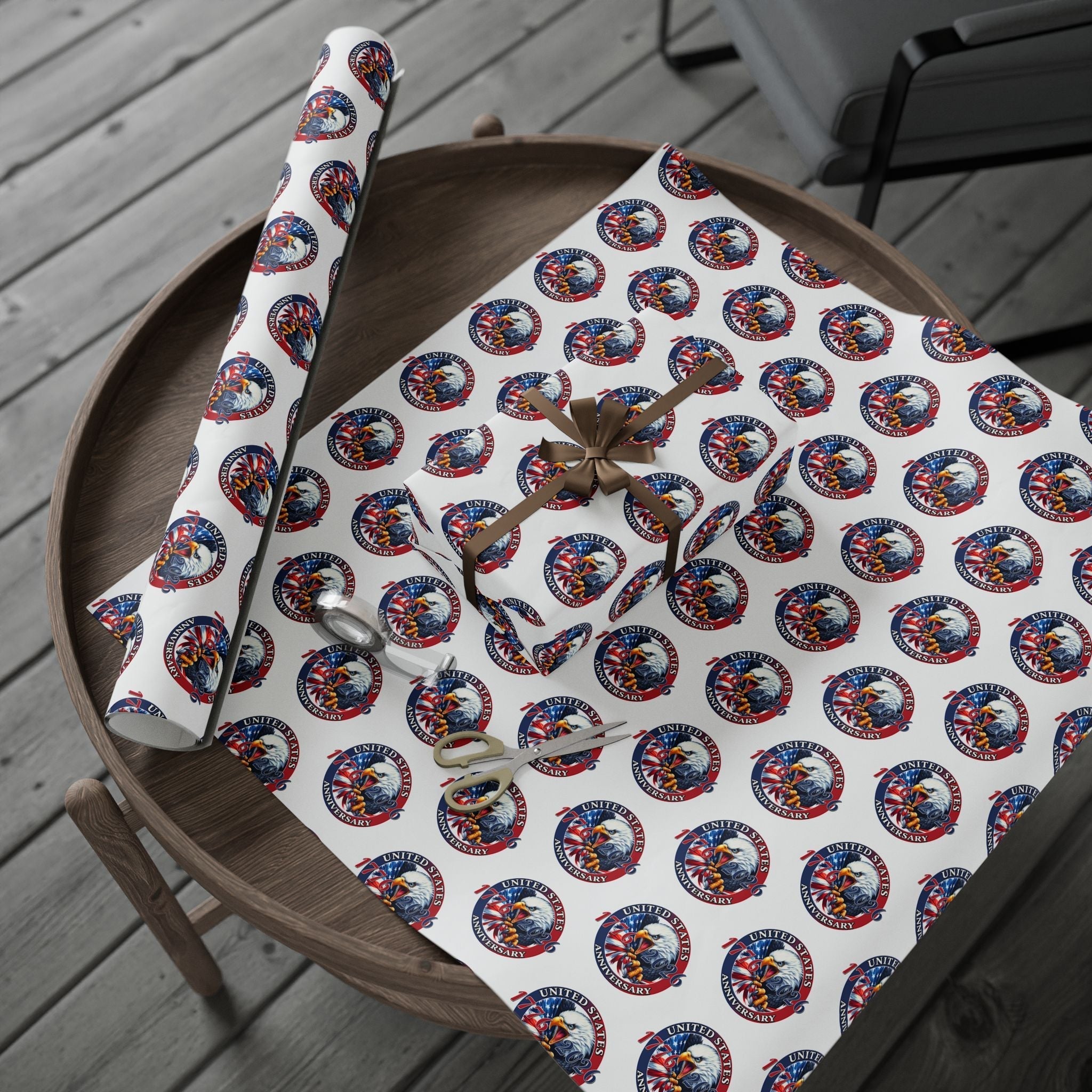 America 250th Anniversary Patriotic Custom Wrapping Paper Roll – 1776–2026 Edition