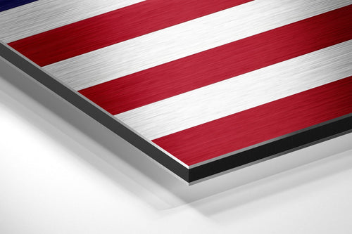 American Flag Brushed Aluminium Dibond Wall Art