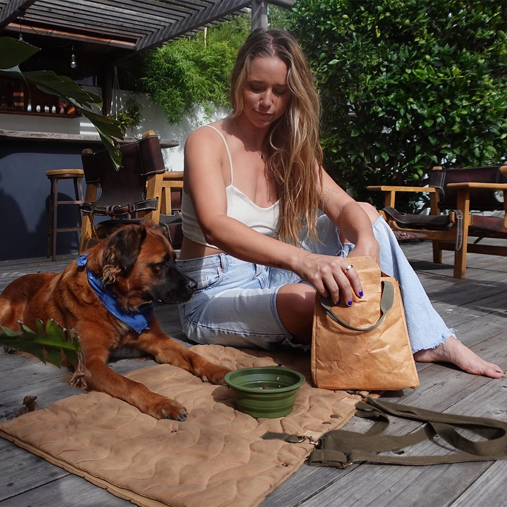Trekk Convertible Travel Mat - Portable Canvas Bed for Dogs & Humans | Camping, Concerts, Picnics