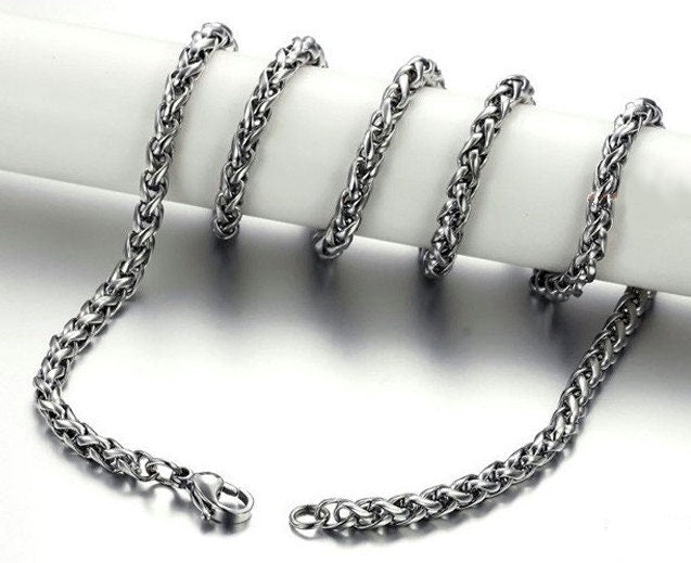 Handmade 3 cross dog tag necklace for men pendant heavy chain custom personalized jewelry