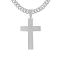 Large Iced Out Crucifix Cross and Swag Bling Chain Necklace for Men Silver Gold Iced Out Rapper CZ Heavy Thick Curb Chain Jewelry Jewellery
