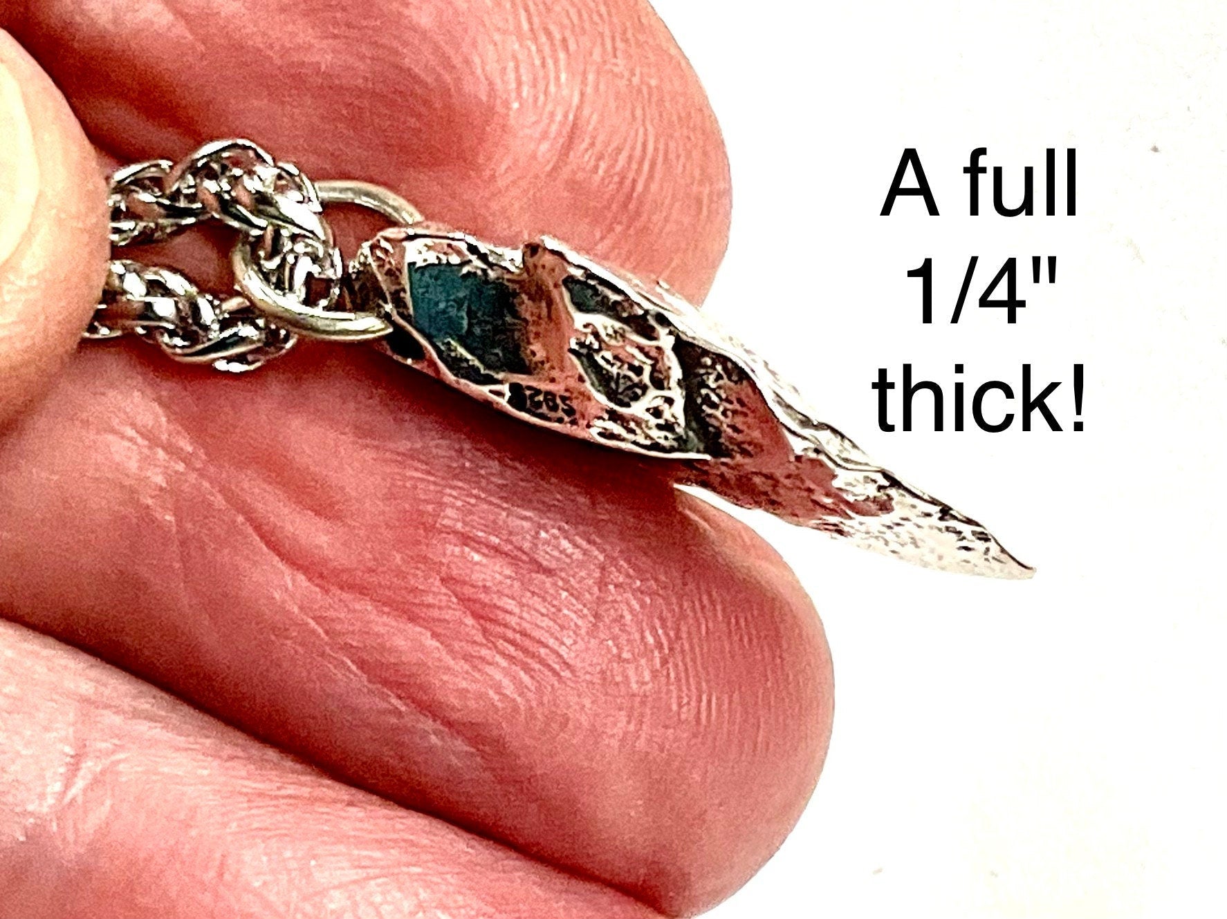 Solid Sterling Silver Forged Viking Arrow Head Pendant S925 Stamp Accent Necklace for Men Old World Silver Super Box Chain