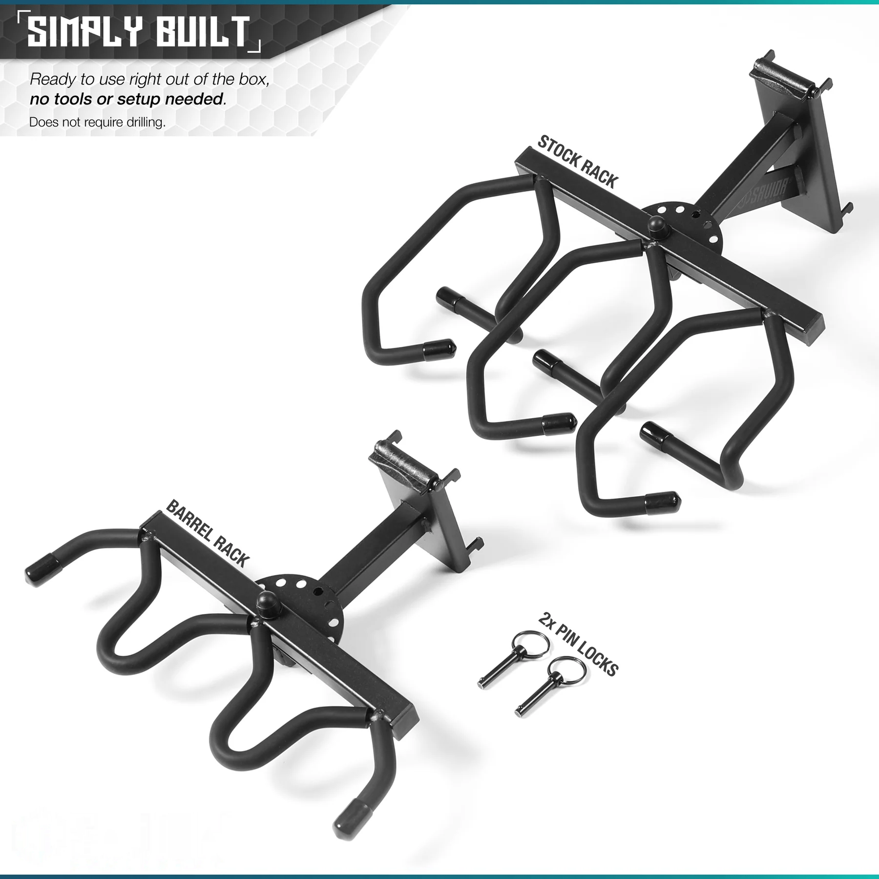 Wall Rack System - Angle Adjustable Rifle Wall Rack